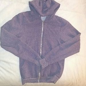 A purple zip up